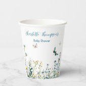 Gobelets En Papier Fleur sauvage bébé en baby shower fleuri (Recto)