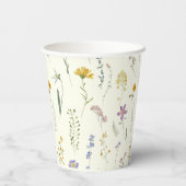 Gobelets En Papier Fleur sauvage boho rustique (Verso)
