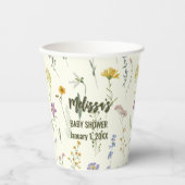 Gobelets En Papier Fleur sauvage boho rustique (Recto)