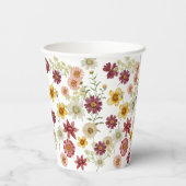 Gobelets En Papier Fleur sauvage boho rustique (Verso)