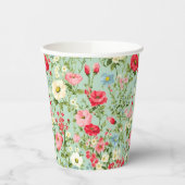 Gobelets En Papier Fleur sauvage de pays anglais personnalisé (Gauche)