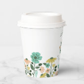 Gobelets En Papier Fleur sauvage de printemps Easter Bunny Baby showe (Recto)