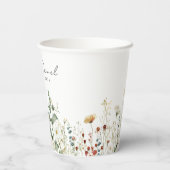 Gobelets En Papier Fleur sauvage d'été Mariage de terrain (Verso)