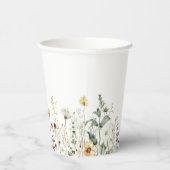 Gobelets En Papier Fleur sauvage d'été Mariage de terrain (Droite)