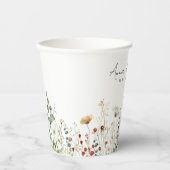 Gobelets En Papier Fleur sauvage d'été Mariage de terrain (Recto)