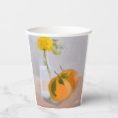 Gobelets En Papier Fleur sauvage et oranges (Recto)