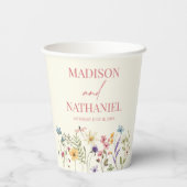 Gobelets En Papier Fleur sauvage Fleur Fleur Flore Jardin Mariage (Verso)