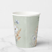 Gobelets En Papier Fleur sauvage Mariage Sage Green Dusty (Droite)