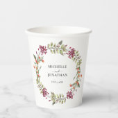 Gobelets En Papier Fleur sauvage Meadow Mariage blanc (Recto)