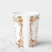 Gobelets En Papier Fleur sauvage moderne chic Script 1er anniversaire (Droite)