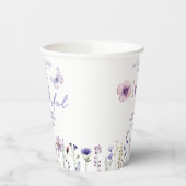 Gobelets En Papier Fleur sauvage Onederful 1st Birthday Tasses de pap (Gauche)
