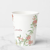 Gobelets En Papier Fleur sauvage rose Rose Spring Garland Mariage (Verso)