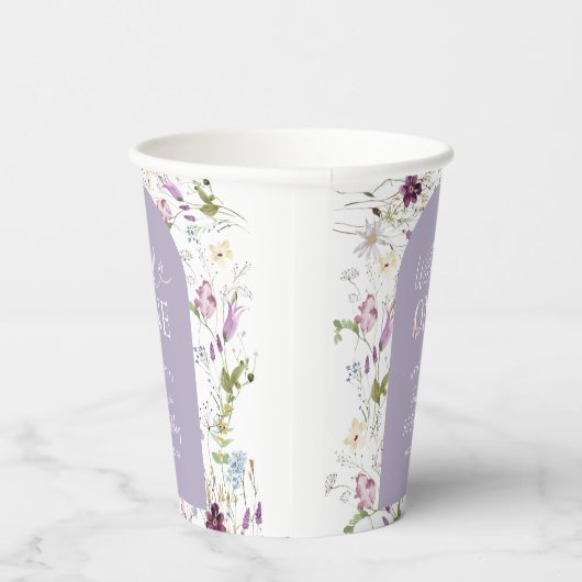 Gobelets En Papier Fleur sauvage Wild ONE Butterfly Garden Party (Droite)