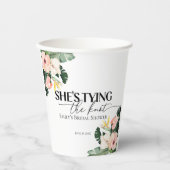 Gobelets En Papier Fleur tropicale Elle se marie Enterrement de vie d (Recto)