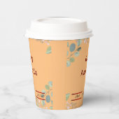 Gobelets En Papier Fleurs avec Feuille (Gauche)