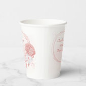 Gobelets En Papier fleurs botaniques roses et blanches (Droite)