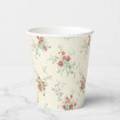 Gobelets En Papier Fleurs chics Shabby (Verso)