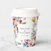 Gobelets En Papier Fleurs Colorées (Recto)