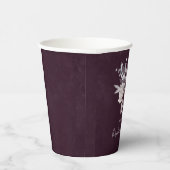 Gobelets En Papier Fleurs d'aquarelle violet Fête des mariées (Droite)