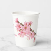 Gobelets En Papier Fleurs de cerisiers roses (Verso)