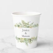 Gobelets En Papier Fleurs de champ romantiques pour mariage (Recto)