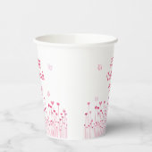 Gobelets En Papier Fleurs de Coeur Rose Valentine's Day tasse de papi (Gauche)