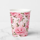 Gobelets En Papier Fleurs de fleurs rose pâle (Droite)