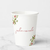 Gobelets En Papier Fleurs de fraises rouges sucrées Mariage (Gauche)