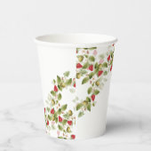 Gobelets En Papier Fleurs de fraises rouges sucrées Mariage (Droite)