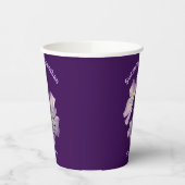 Gobelets En Papier Fleurs de géranium Mariage personnalisé (Gauche)