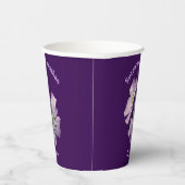 Gobelets En Papier Fleurs de géranium Mariage personnalisé (Droite)