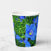 Gobelets En Papier Fleurs de lin bleu lin - COUPES DE PAPIER (Droite)