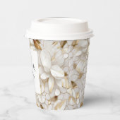 Gobelets En Papier Fleurs de Lotus Or Blanc (Gauche)