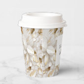 Gobelets En Papier Fleurs de Lotus Or Blanc (Droite)