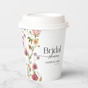 Gobelets En Papier Fleurs de Mariage