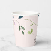 Gobelets En Papier Fleurs de pois doux | Baby shower fille (Droite)