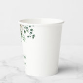 Gobelets En Papier Fleurs de rose blanche Eucalyptus Baptême (Gauche)