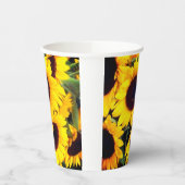 Gobelets En Papier Fleurs de soleil (Gauche)