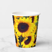 Gobelets En Papier Fleurs de soleil (Recto)