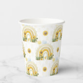 Gobelets En Papier Fleurs de soleil et arcs-en-ciel (Verso)