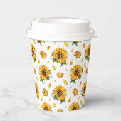 Gobelets En Papier Fleurs de soleil florales (Droite)