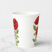 Gobelets En Papier Fleurs d'été joyeuses floraison de pavot (Gauche)