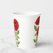 Gobelets En Papier Fleurs d'été joyeuses floraison de pavot (Droite)