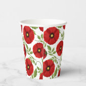 Gobelets En Papier Fleurs d'été joyeuses floraison de pavot (Droite)