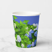 Gobelets En Papier Fleurs d'hydrangea bleues Baby Shower (Verso)