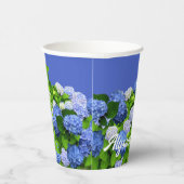 Gobelets En Papier Fleurs d'hydrangea bleues Baby Shower (Droite)