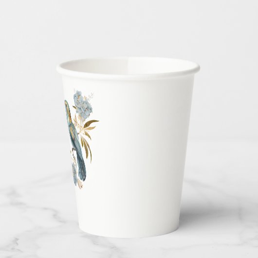 Gobelets En Papier Fleurs d'Hydrangée de colibri (Gauche)