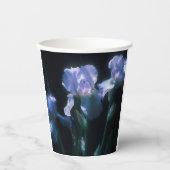 Gobelets En Papier Fleurs d'Iris au Crépuscule (Recto)