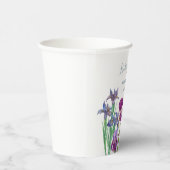 Gobelets En Papier Fleurs d'Iris fête d'anniversaire (Droite)