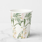 Gobelets En Papier Fleurs d'orchidées blanches tropicales Baby Shower (Droite)